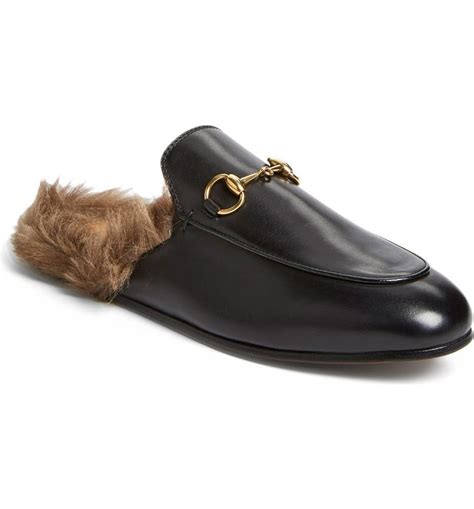 gucci kangaroo fur loafers